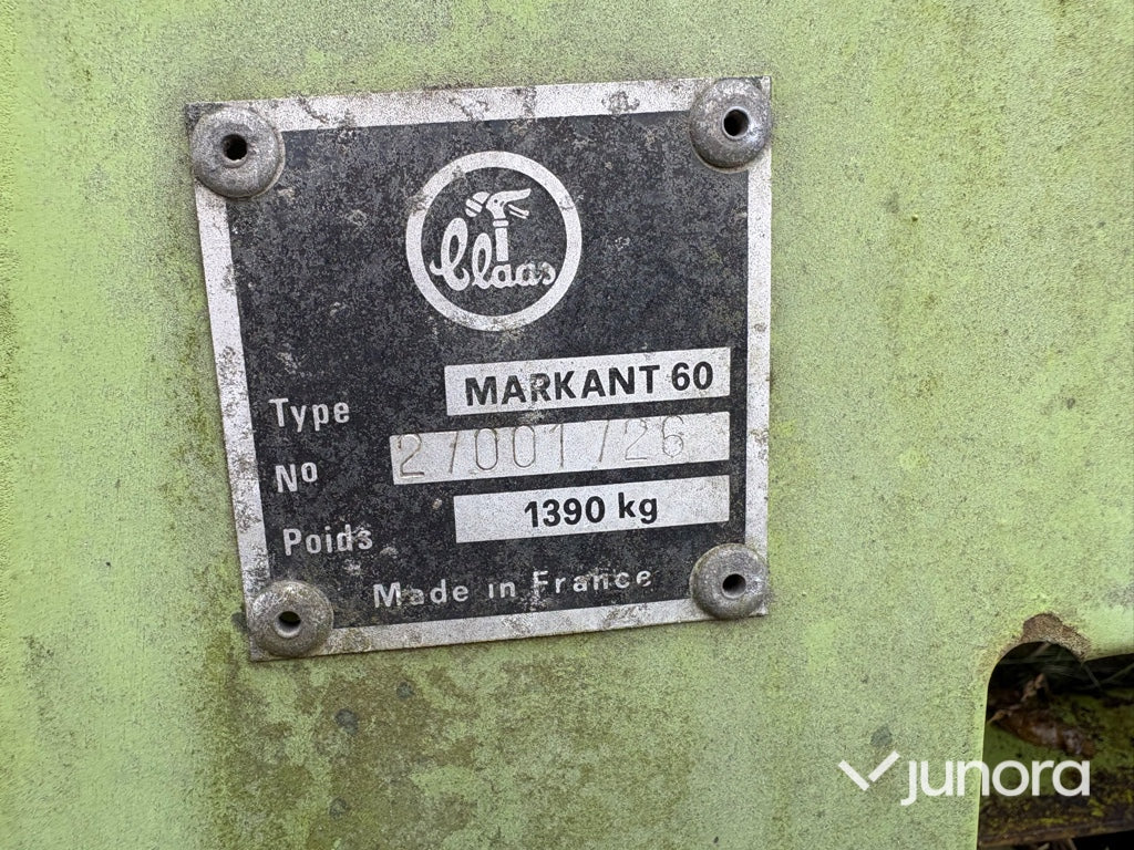 Fyrkantspress / Småbalpress - Claas Markant 60