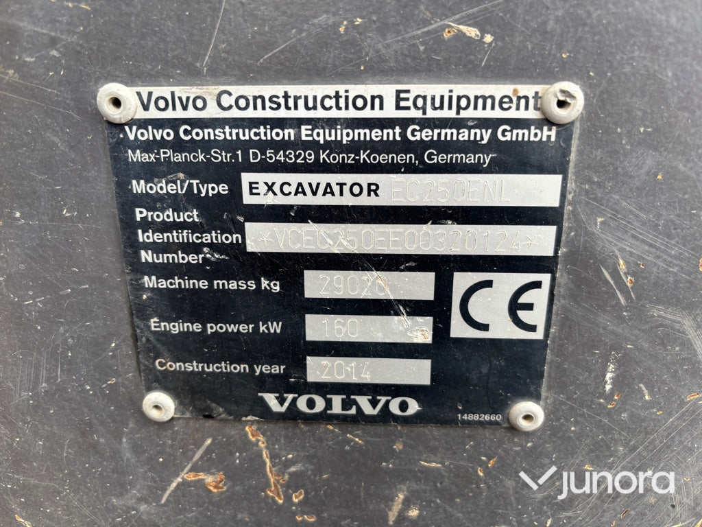 Bandgrävare Volvo EC250ENL