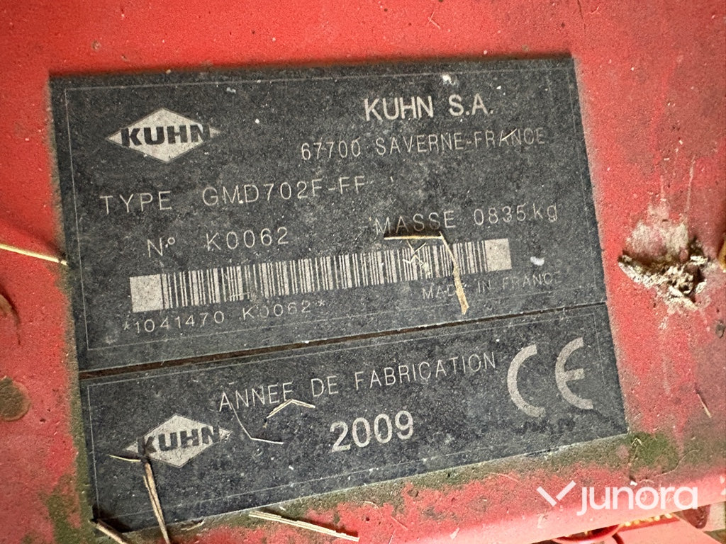 Slåttermaskin - KUHN, GMD 702 F