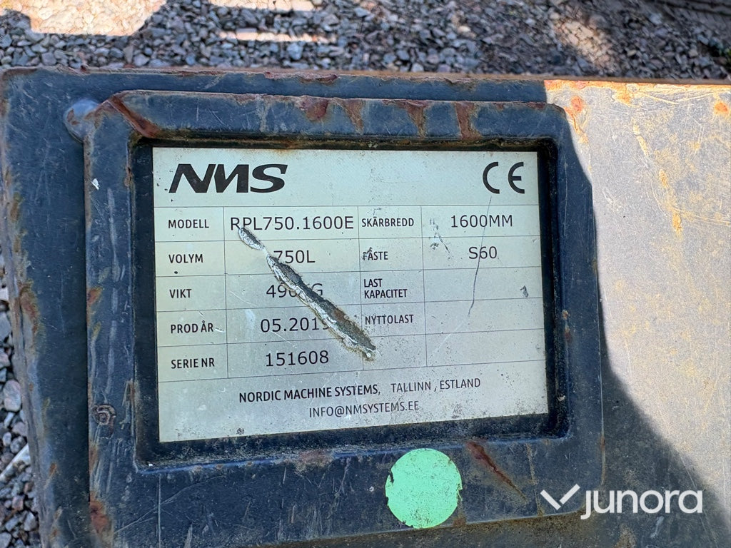 Planeringsskopa - NMS, RPL750.1600E