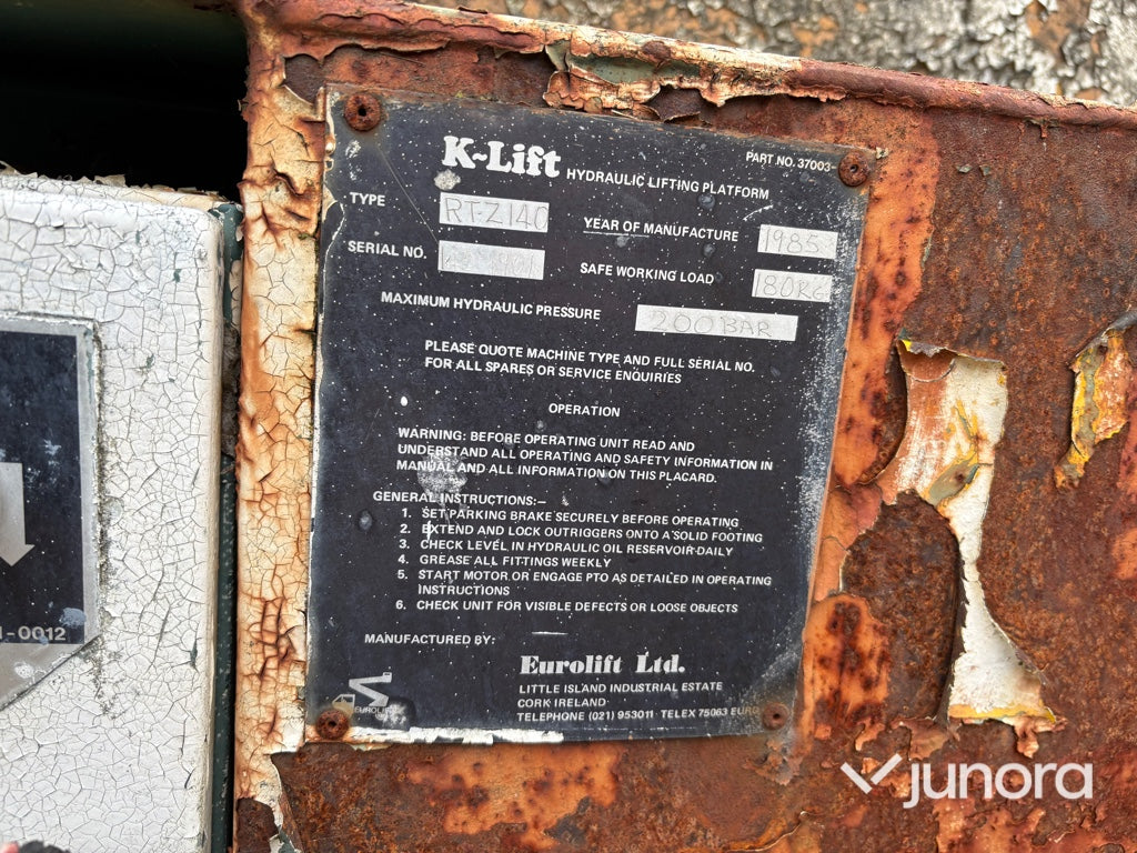 Släpvagnslift K-Lift RT-Z140