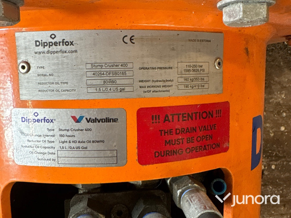 Stubborrmaskin - Dipperfox Stump Crusher 400
