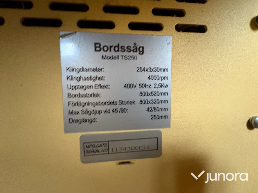 Bordsåg TS250