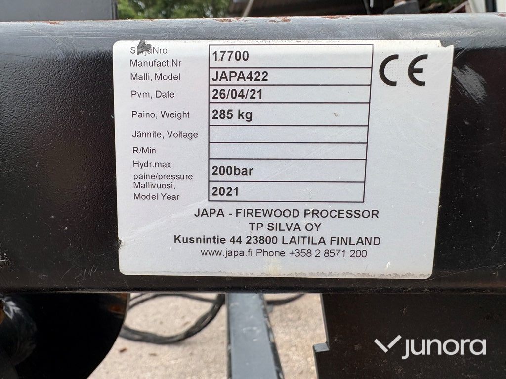 Vedprocessor – JAPA 385 Expert 8T med stockbord JAPA 422