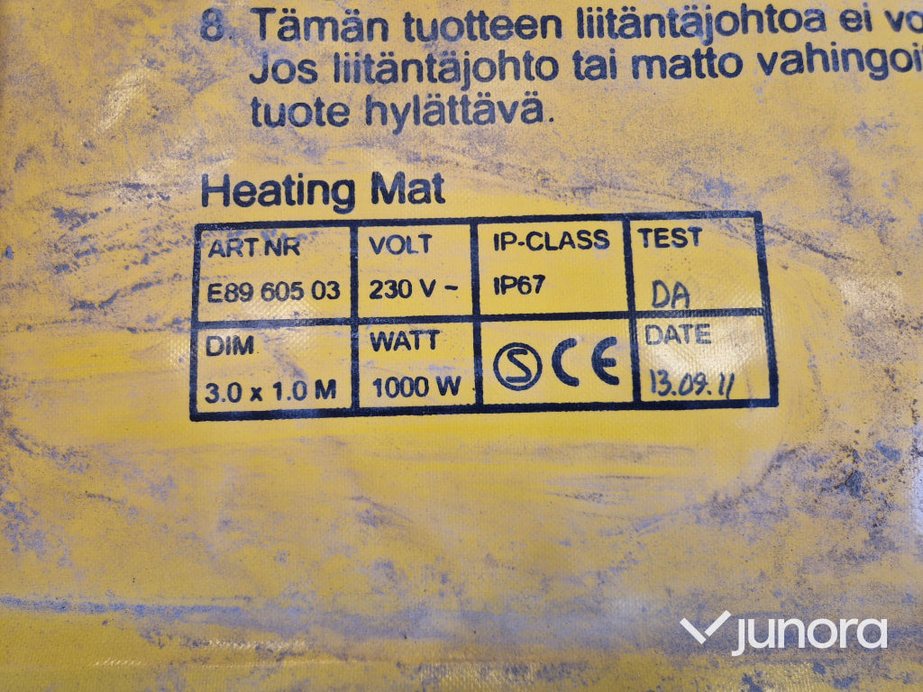 Värmemattor Ebeco 1000 W , 8 Stycken