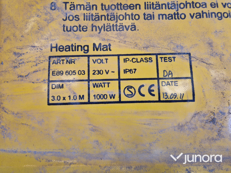 Värmemattor Ebeco 1000 W , 8 Stycken
