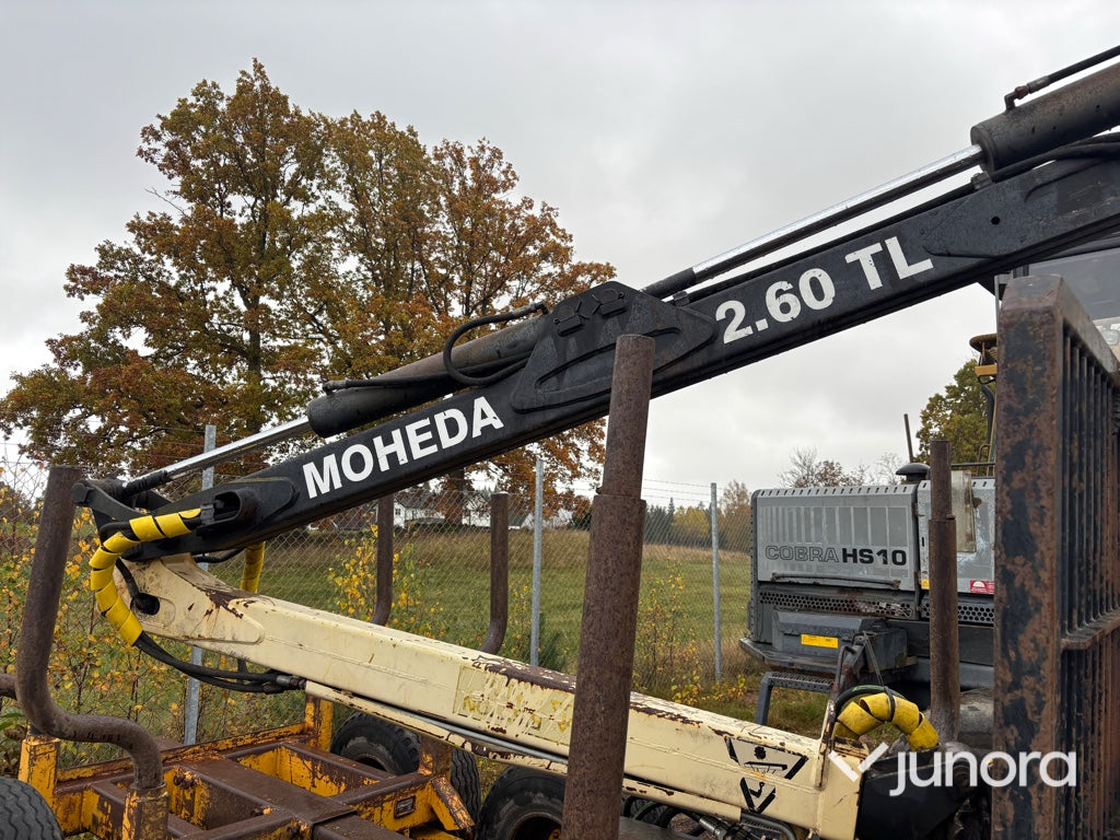 Skogsvagn - Moheda, 10 ton, med kran