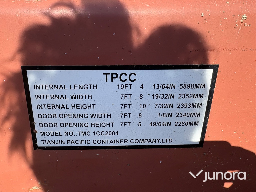 Sjöcontainer - Tianjin, TMC 1CC2004, 20 fot
