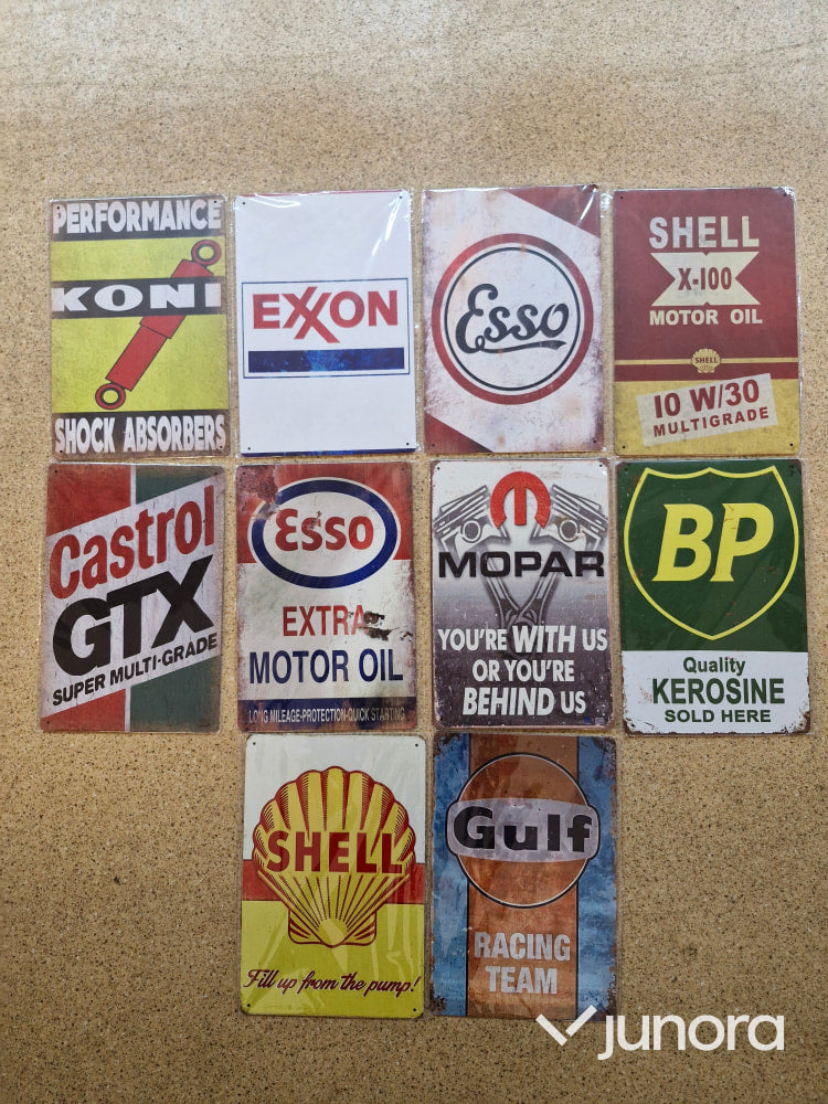 Metallskyltar Retro 10-pack