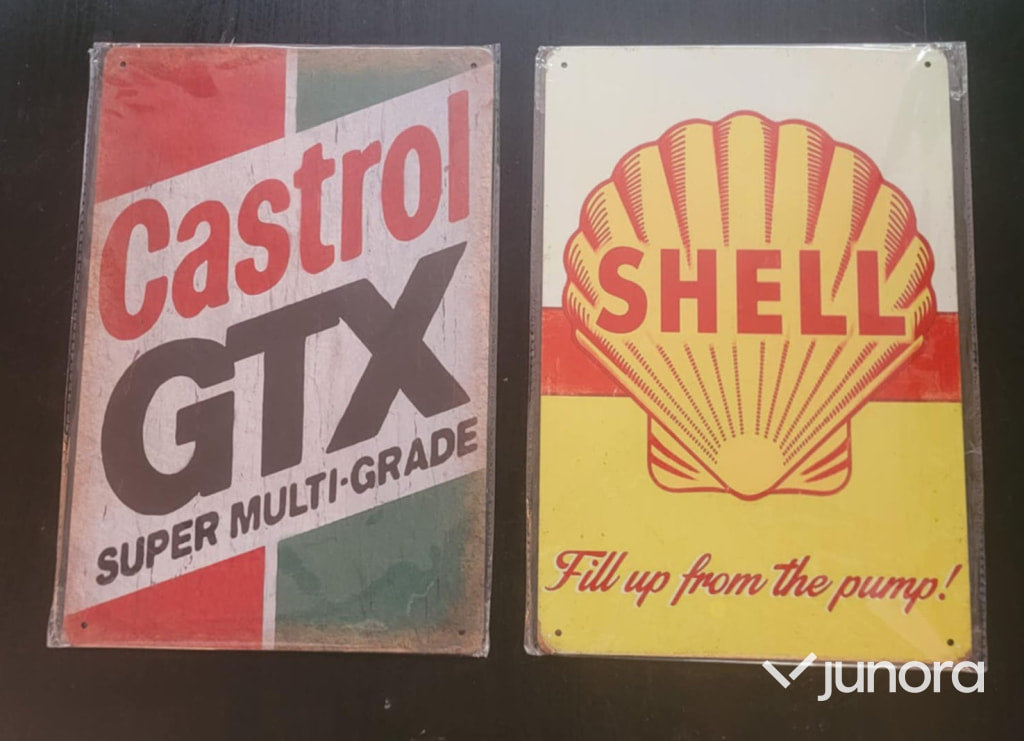 Metallskyltar Retro 10-pack