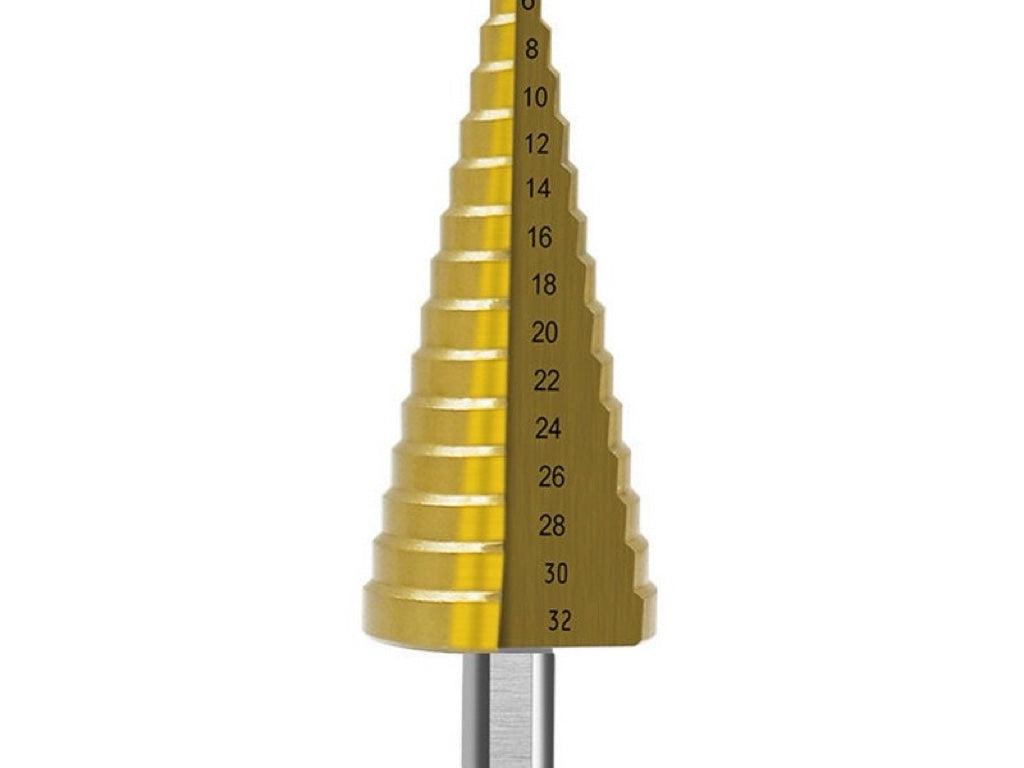 Stegborr 4-32mm titanbelagt kullagerstål - 5st