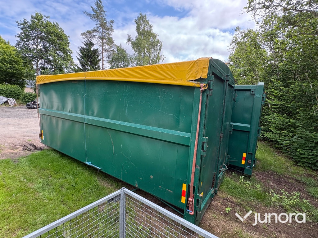 Lastväxlarcontainrar med rullkapell 3 st – Flakab 42 m³