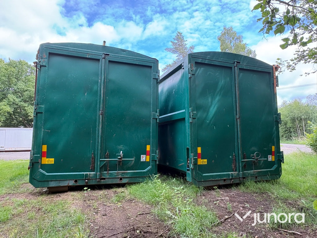 Lastväxlarcontainrar med rullkapell 3 st – Flakab 42 m³