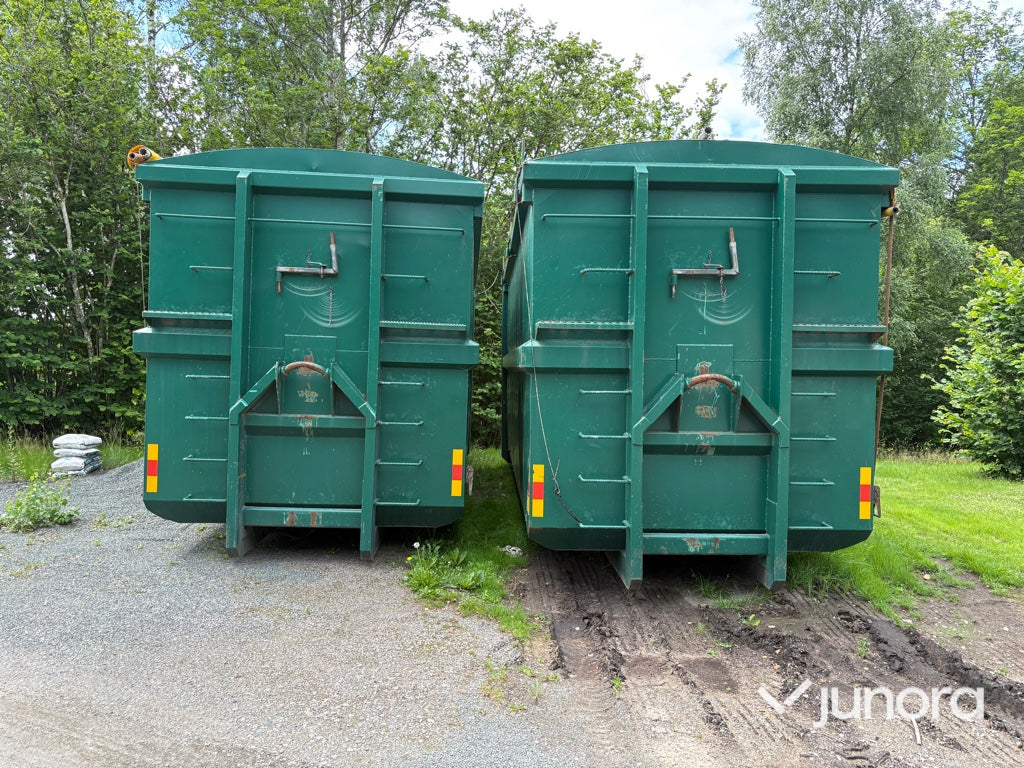 Lastväxlarcontainrar med rullkapell 3 st – Flakab 42 m³