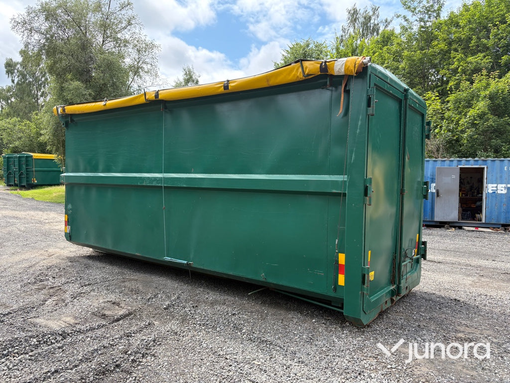 Lastväxlarcontainrar med rullkapell 3 st – Flakab 42 m³