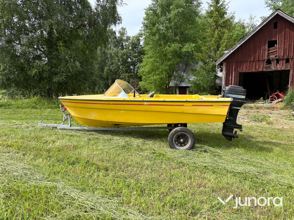 Motorbåt med trailer - Crescent, Mercury 50 hk
