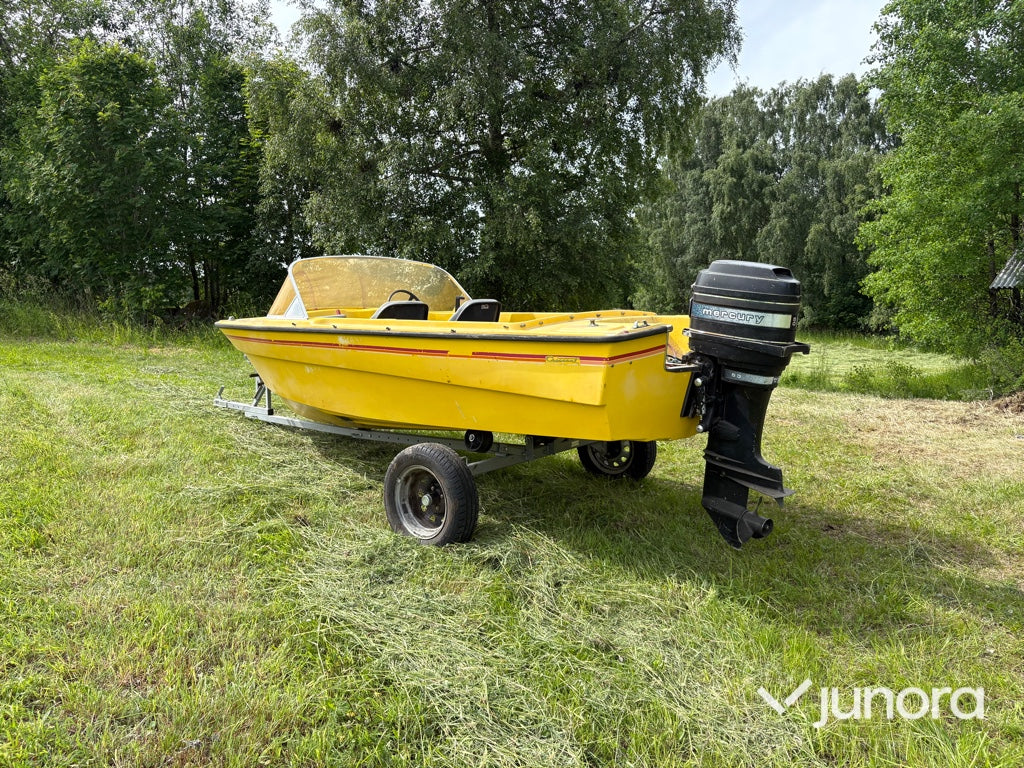 Motorbåt med trailer - Crescent, Mercury 50 hk