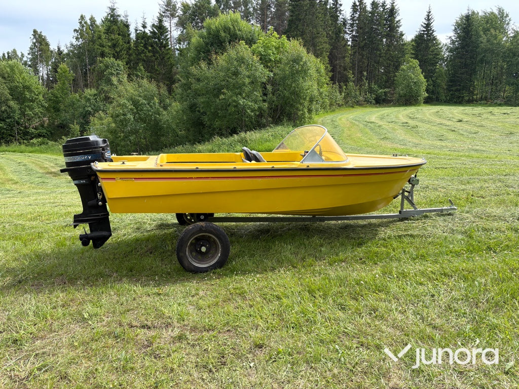 Motorbåt med trailer - Crescent, Mercury 50 hk