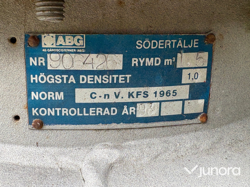 ABG Cistern – 1,5 m³ Vätsketank