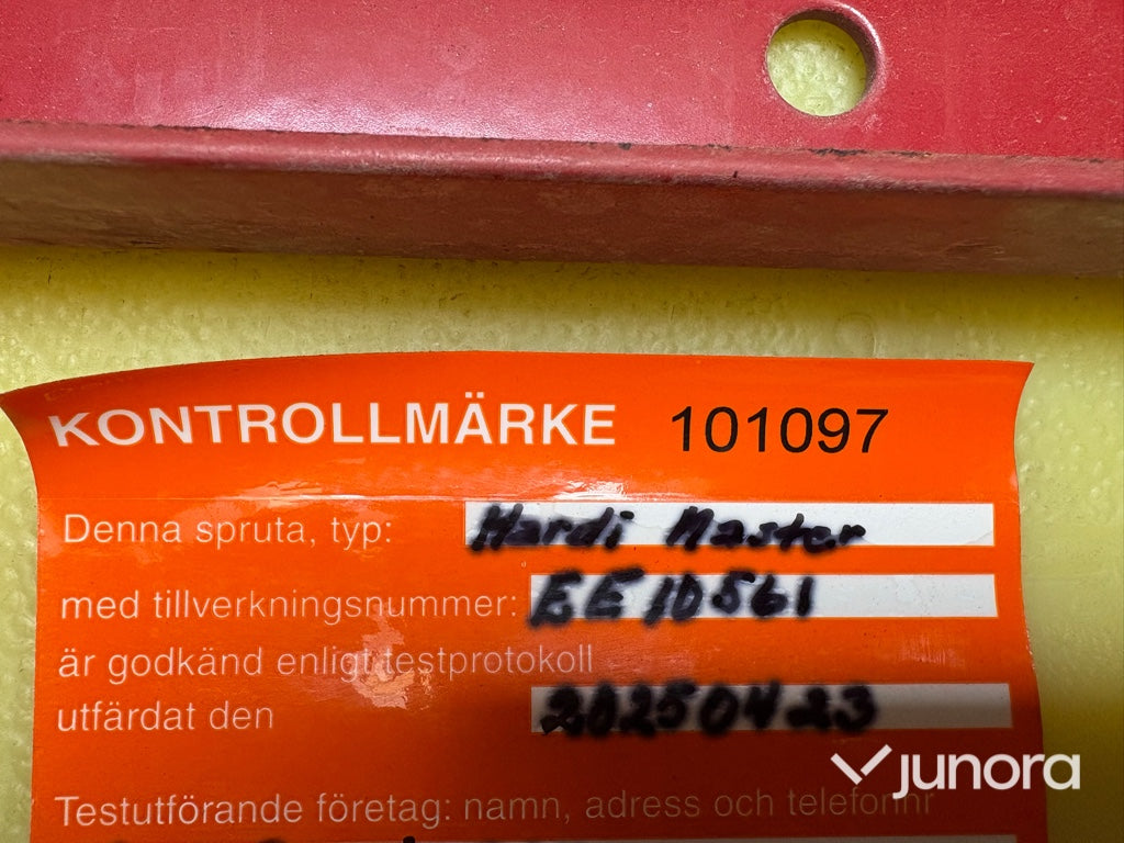 Växtskyddsspruta Hardi Master 1000/12