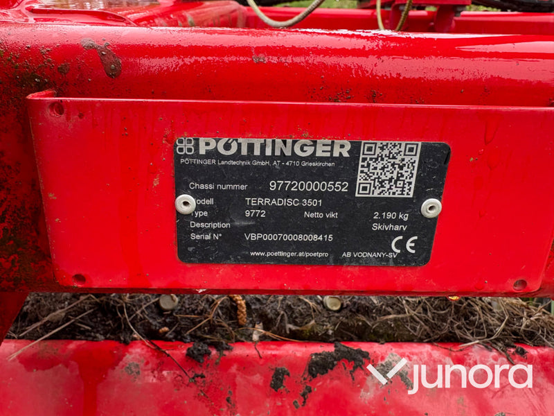 Skivharv Pöttinger Terradisc 3501