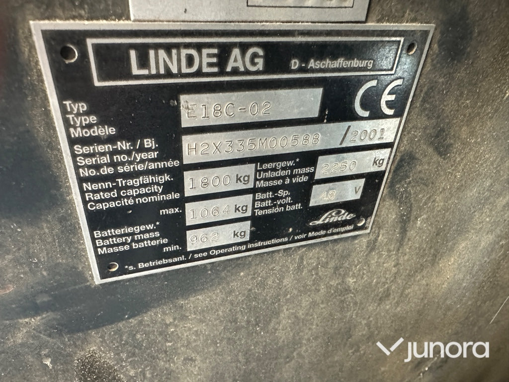 Motviktstruck - Linde, E 18 C