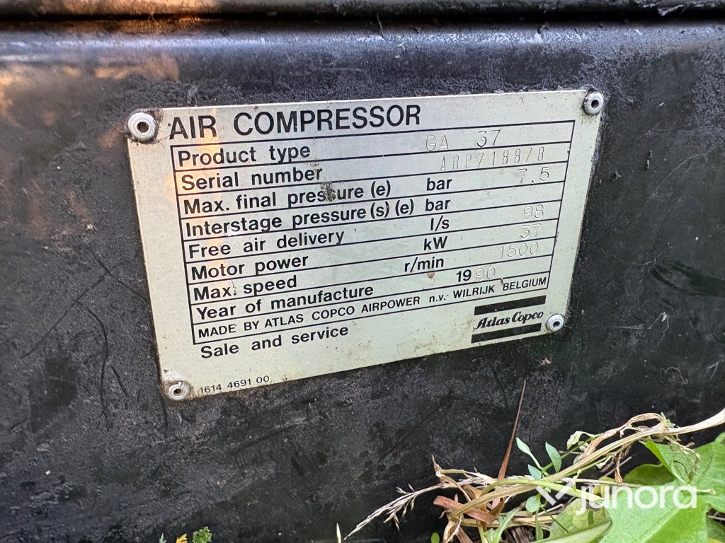 Skruvkompressorer Atlas Copco GA 37