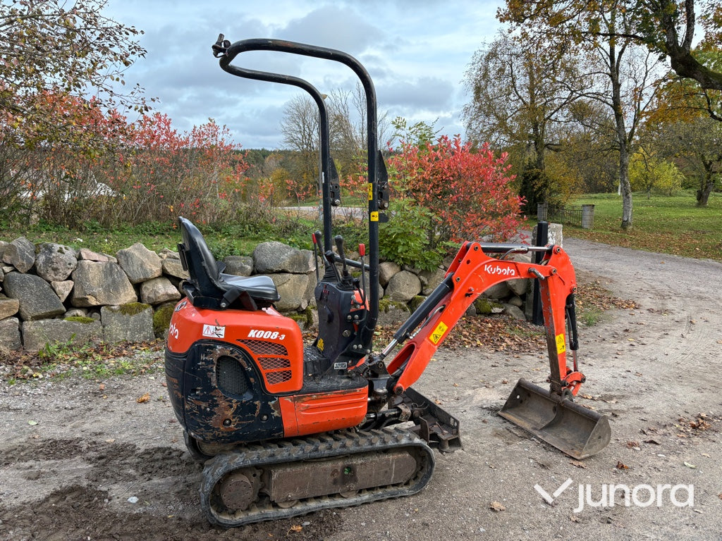 Minigrävare - Kubota, K008-3