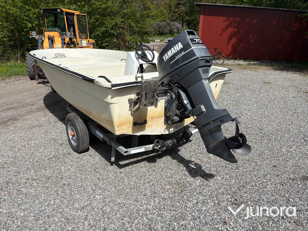 Styrpulpetbåt, Trailer - Med Yamaha, 70hk