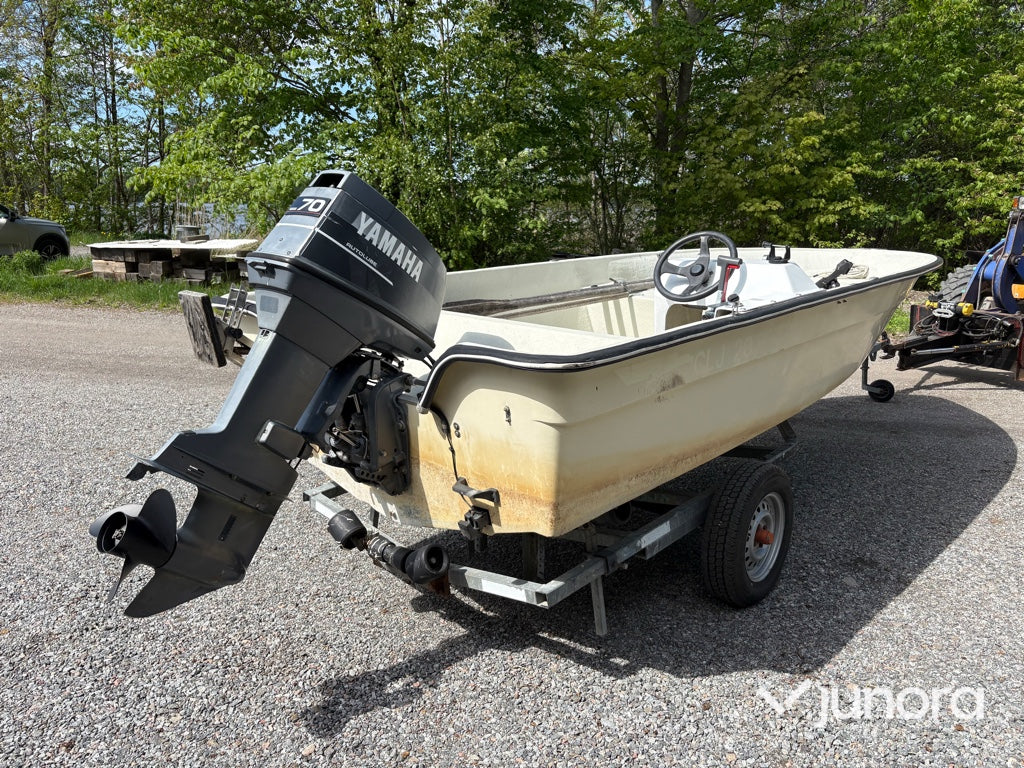 Styrpulpetbåt, Trailer - Med Yamaha, 70hk