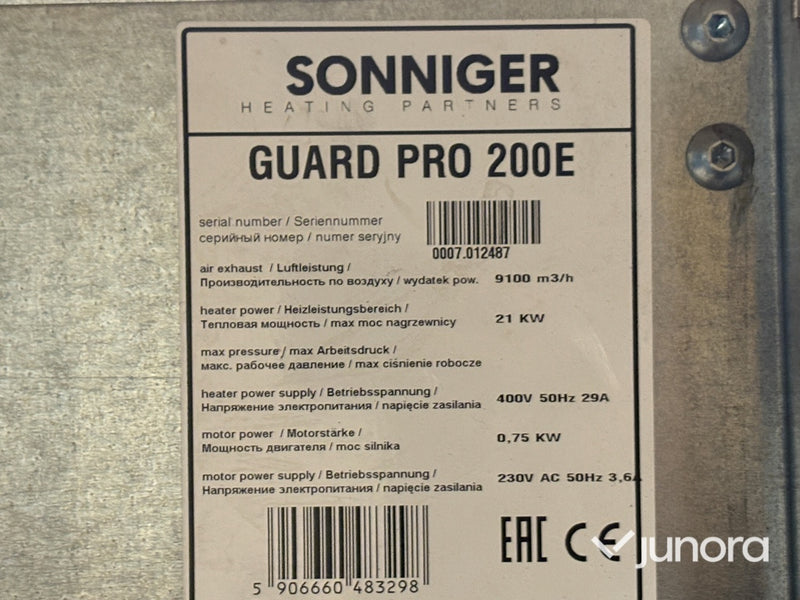 Luftridå - Sonniger Guard Pro 200E