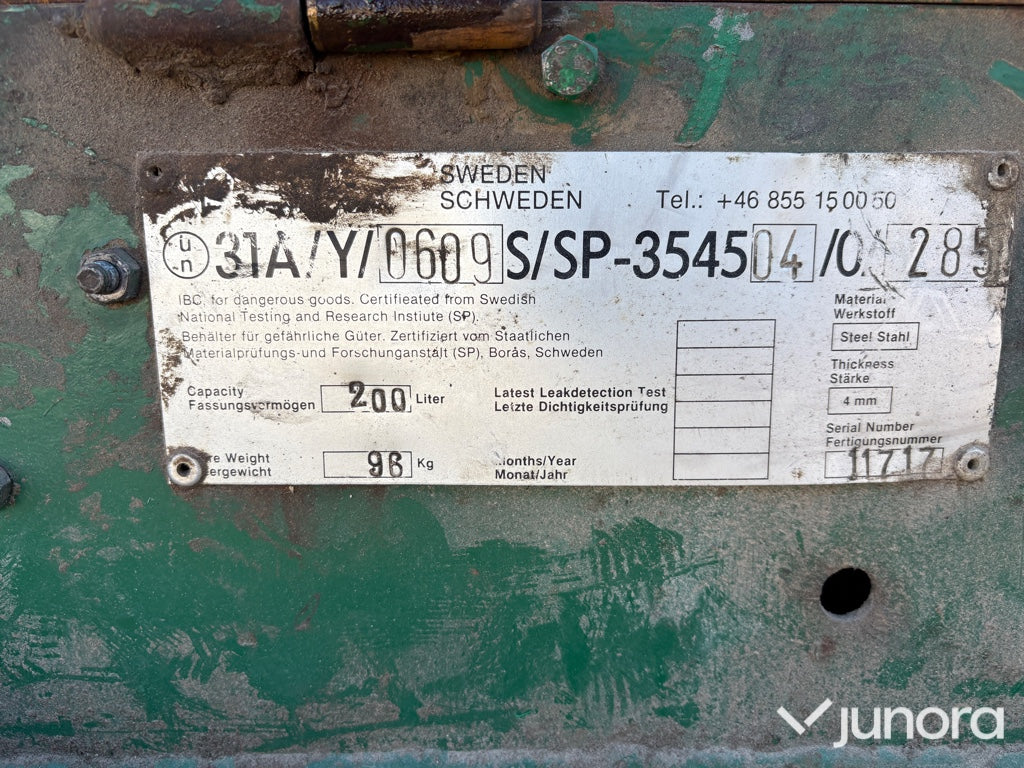 Diseltank - IBC, Med pump