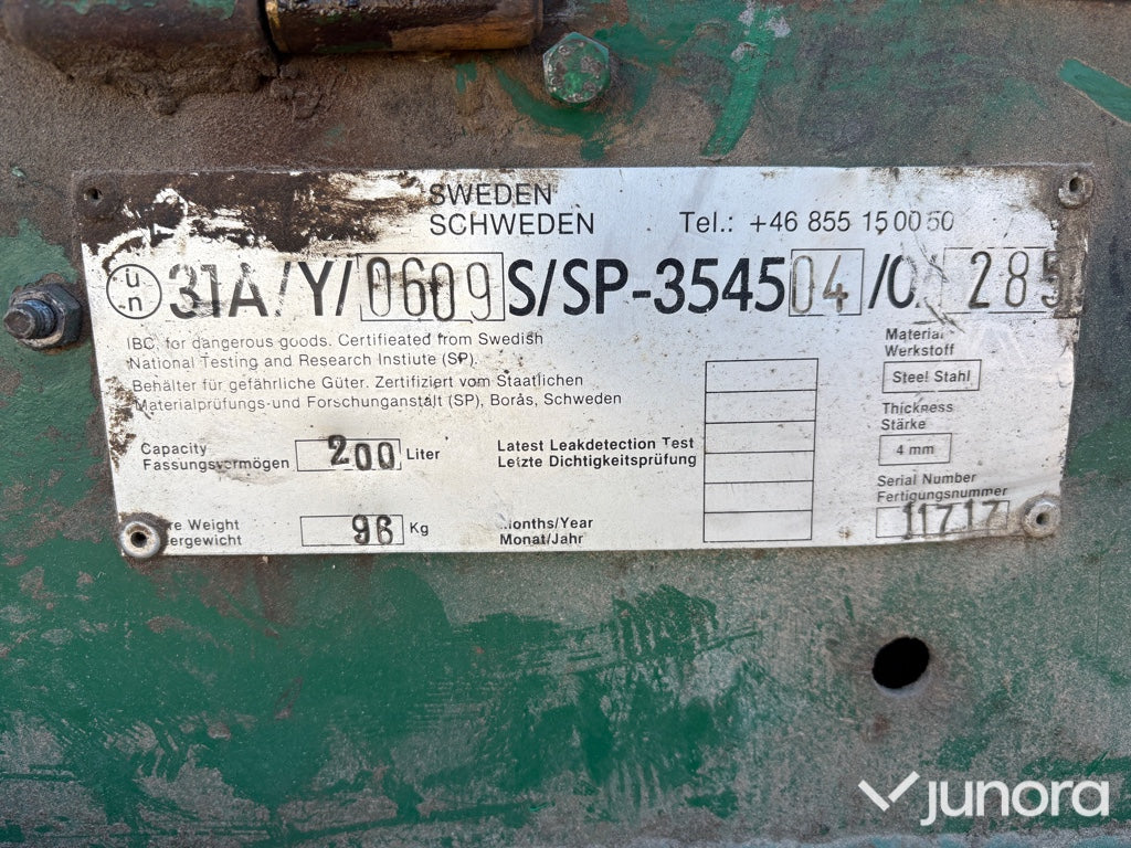 Diseltank - IBC, Med pump