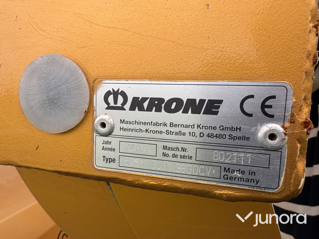 Slåtterkross Krone EasyCut 3600CV Jubileumsutgåva