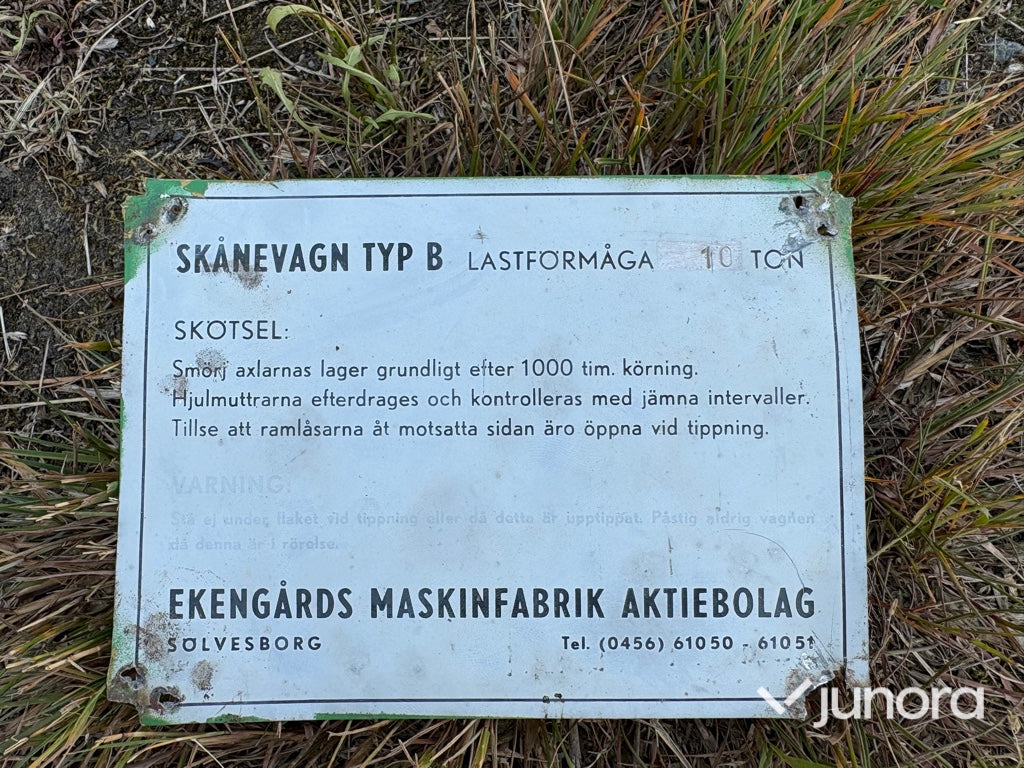 Trevägstippvagn – Skånevagn Typ B 10 ton
