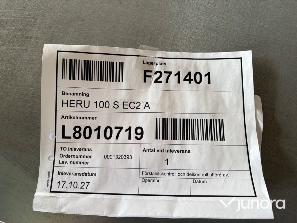 Ventilationsaggregat - HERU 100 S EC2 A