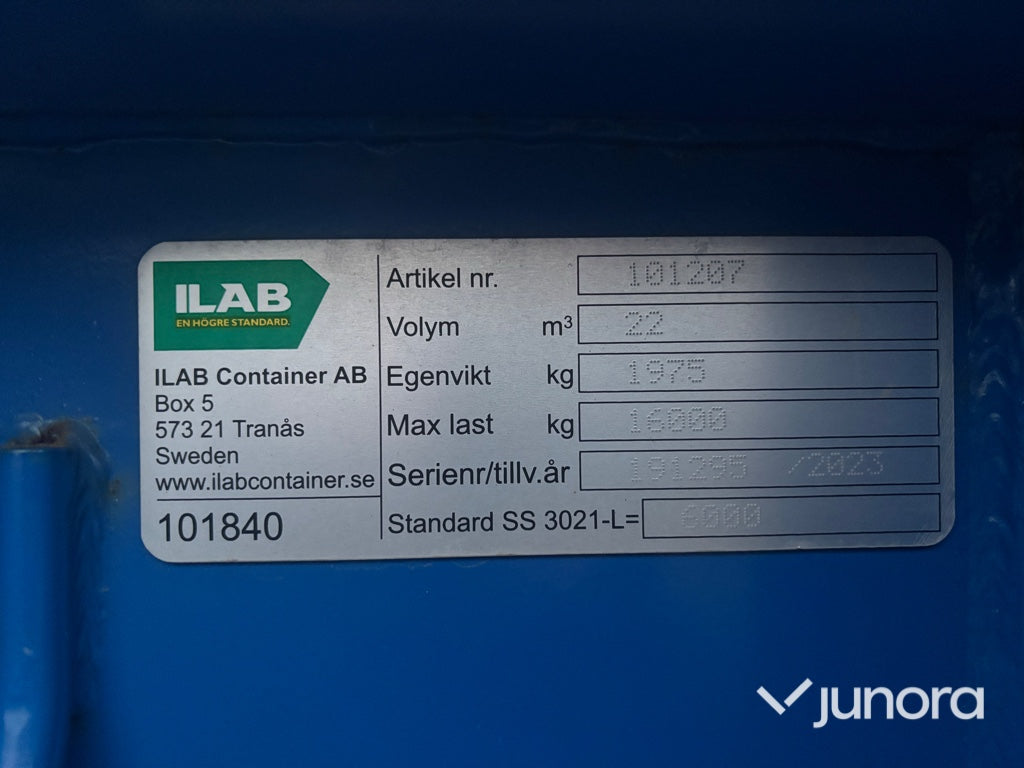 Lastväxlarflak - ILAB, 22m³