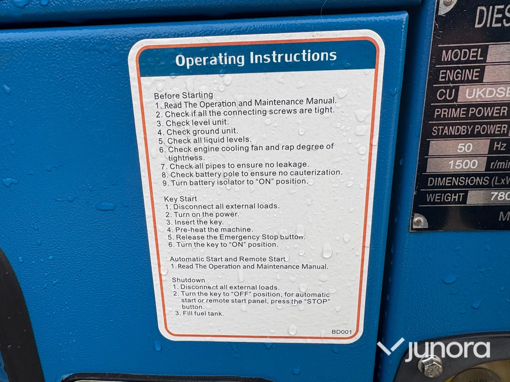 Dieselgenerator - YCM20YD, 20 kW