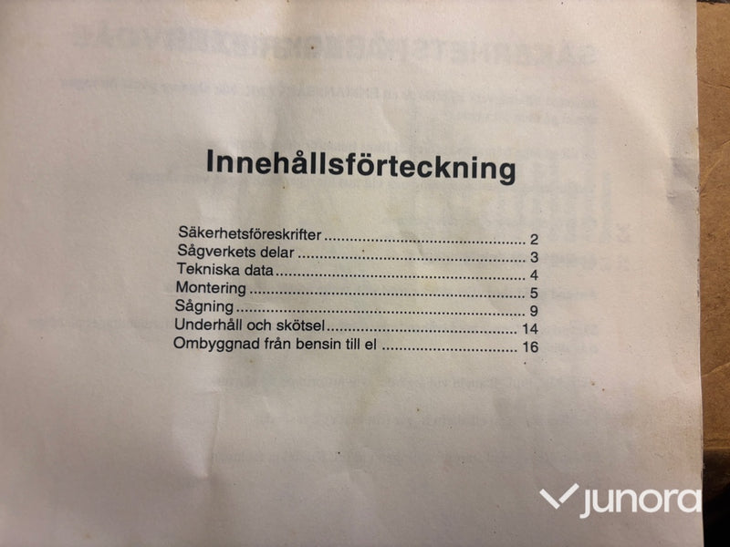 Minisågverk - Jonsered EL 600+