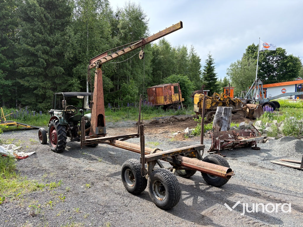 Skogsvagn med vajerkran - Rottne, VDF