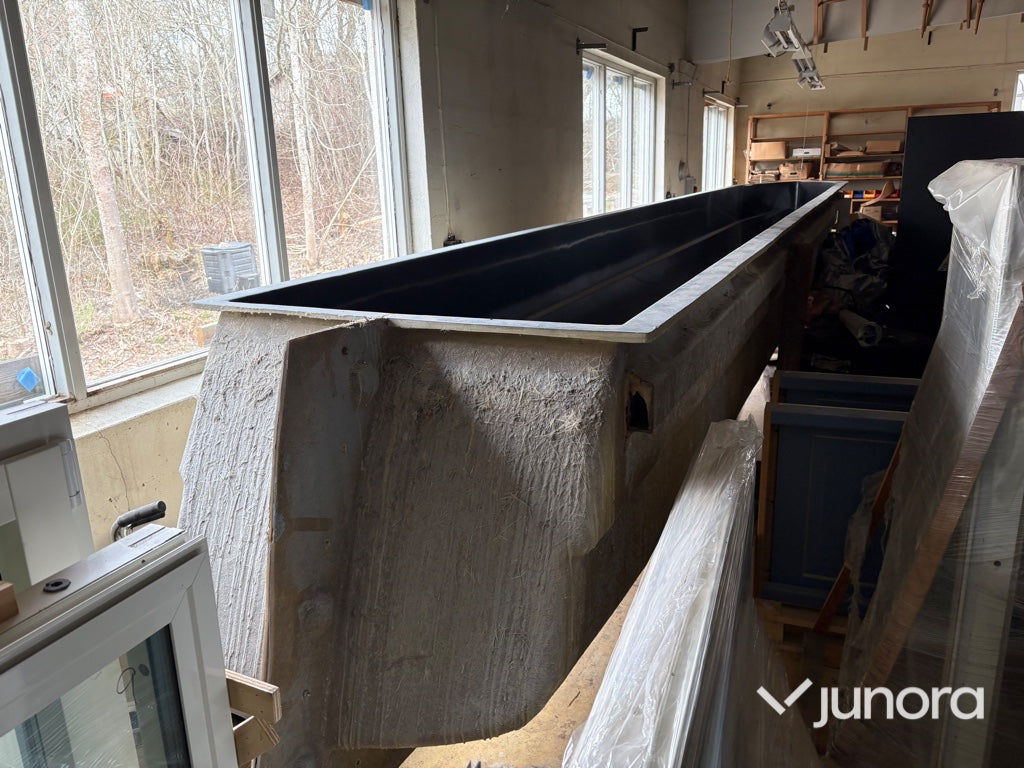 Gjutform till glasfiberponton