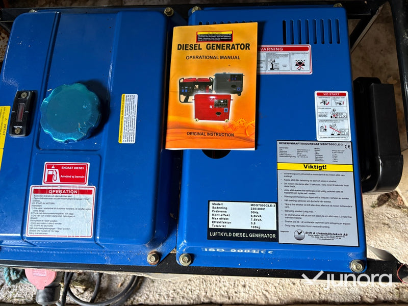 Dieselelverk DUAB-Power MDG7500CLE-3