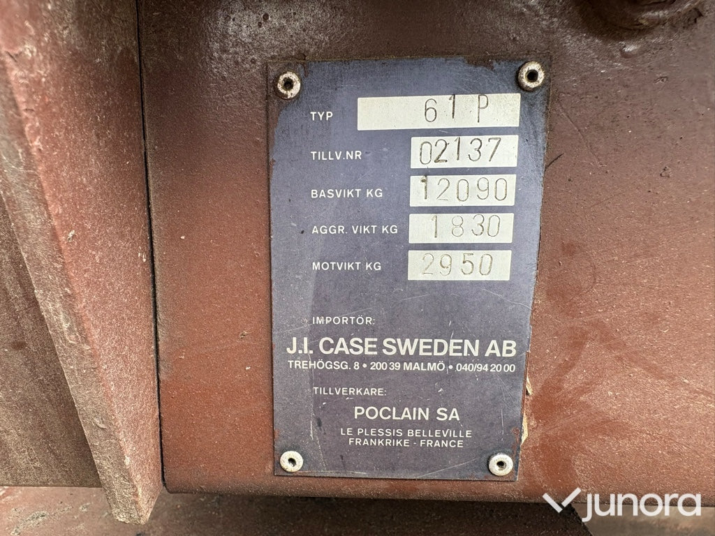 Hjulgrävare - Case Poclain, 61 P2AL