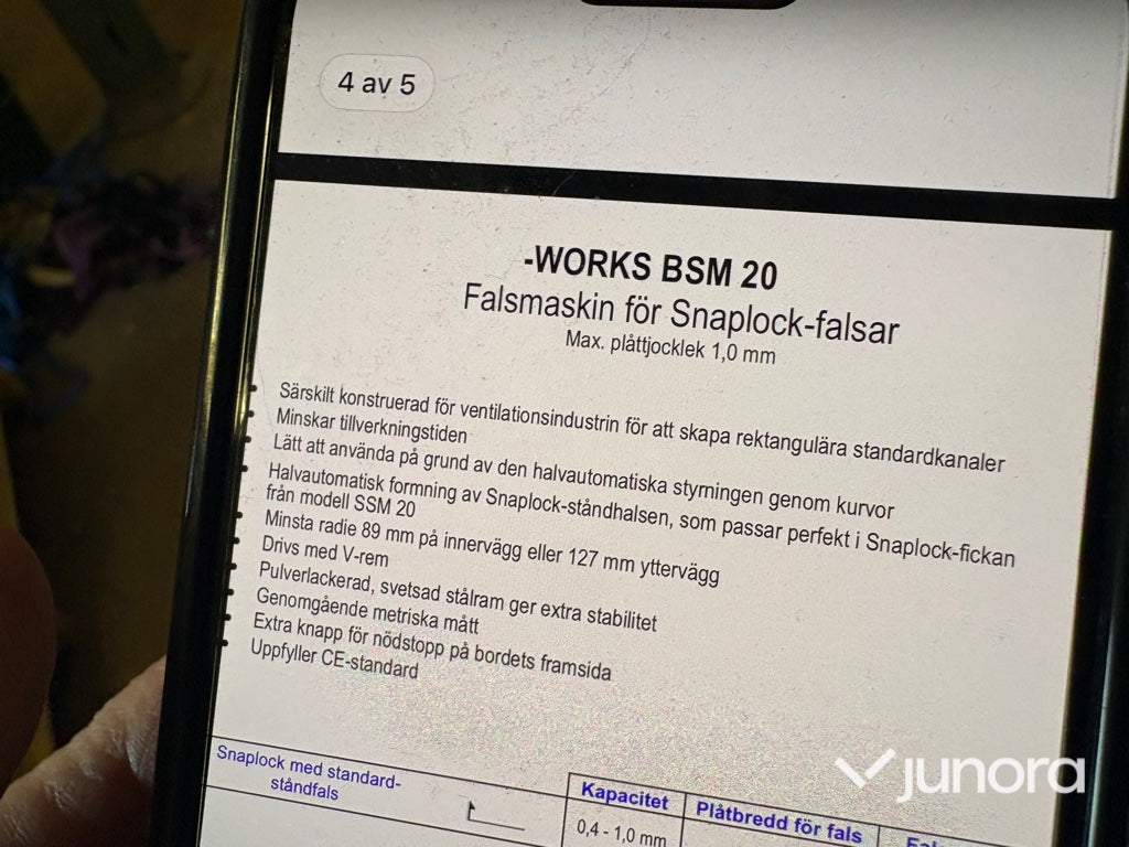 Falsmaskin JÖRG PSM20+AMS