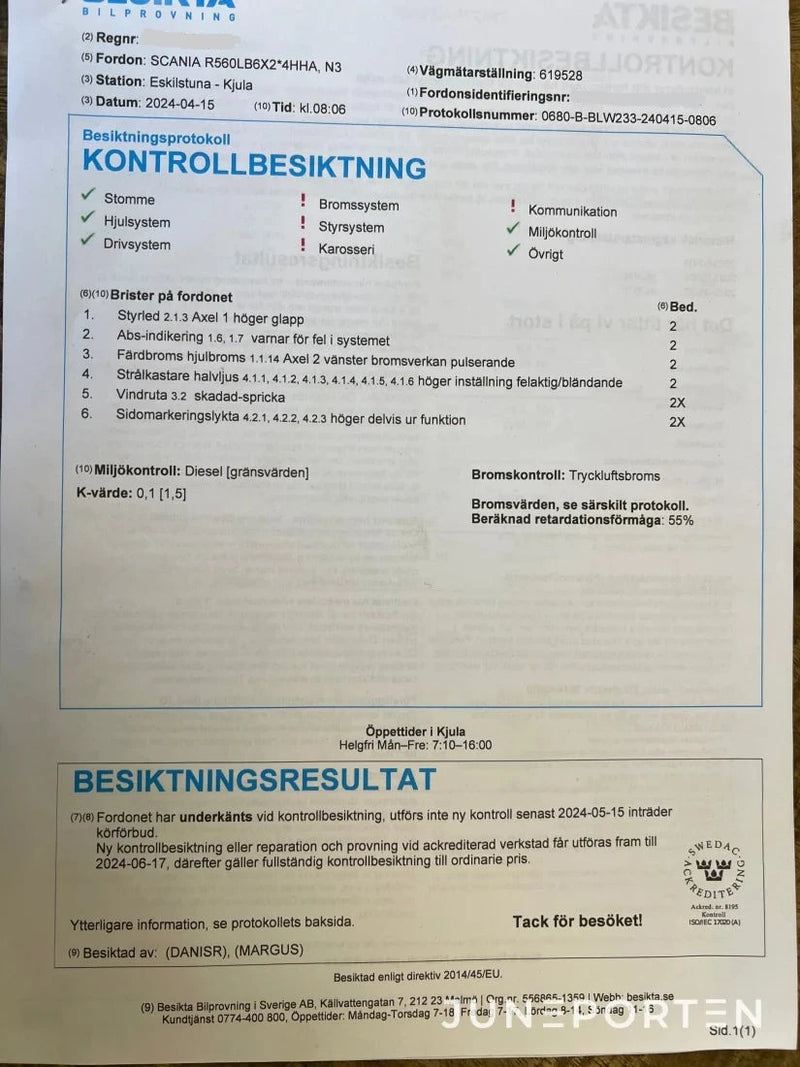 Lastväxlare Scania R560