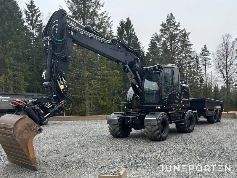 Hjulgrävare Liebherr 914 med vagn Randex XD 85
