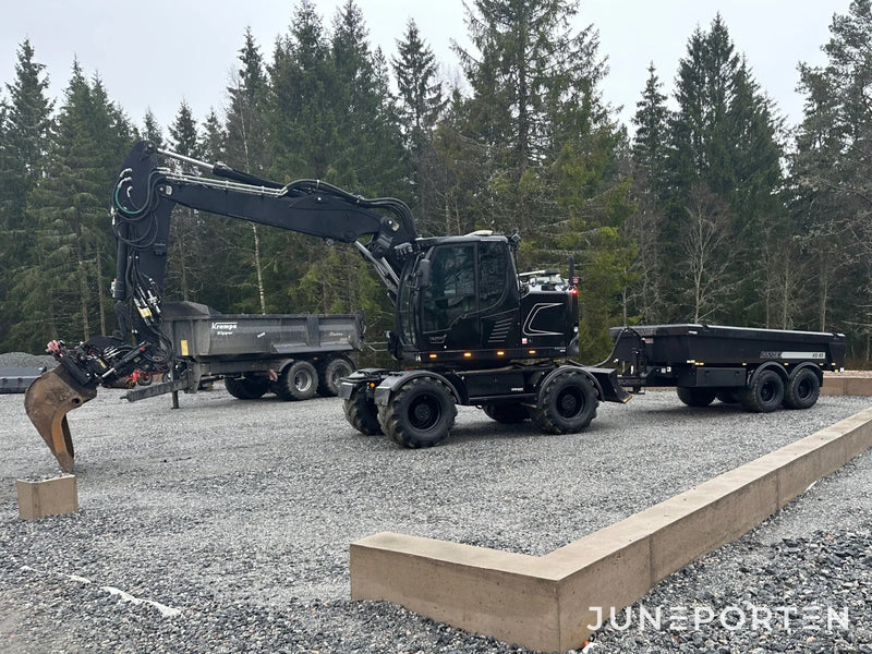Hjulgrävare Liebherr 914 med vagn Randex XD 85
