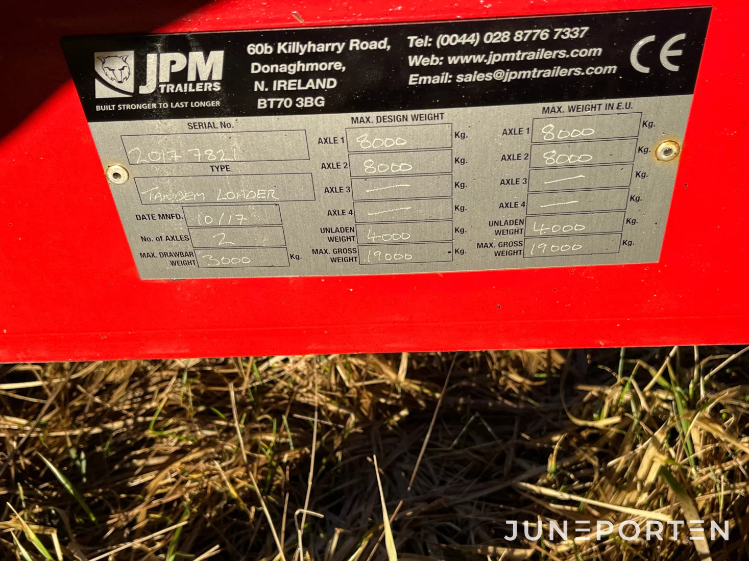 Maskintrailer JPM 19TLL