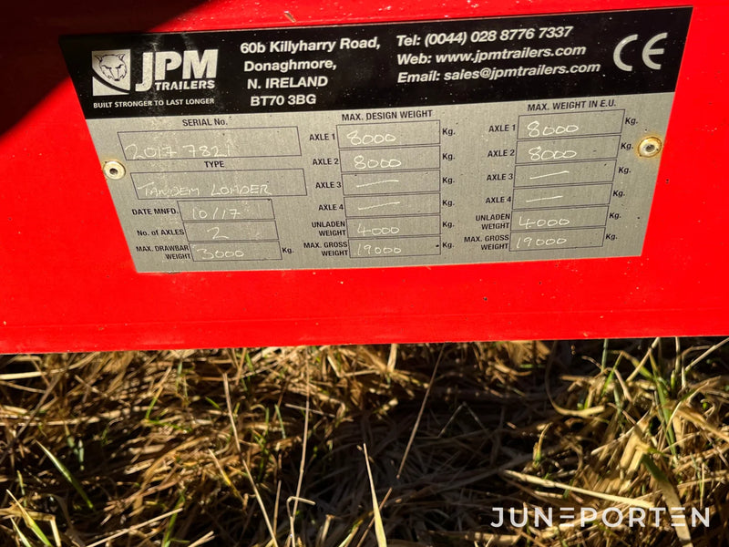 Maskintrailer JPM 19TLL