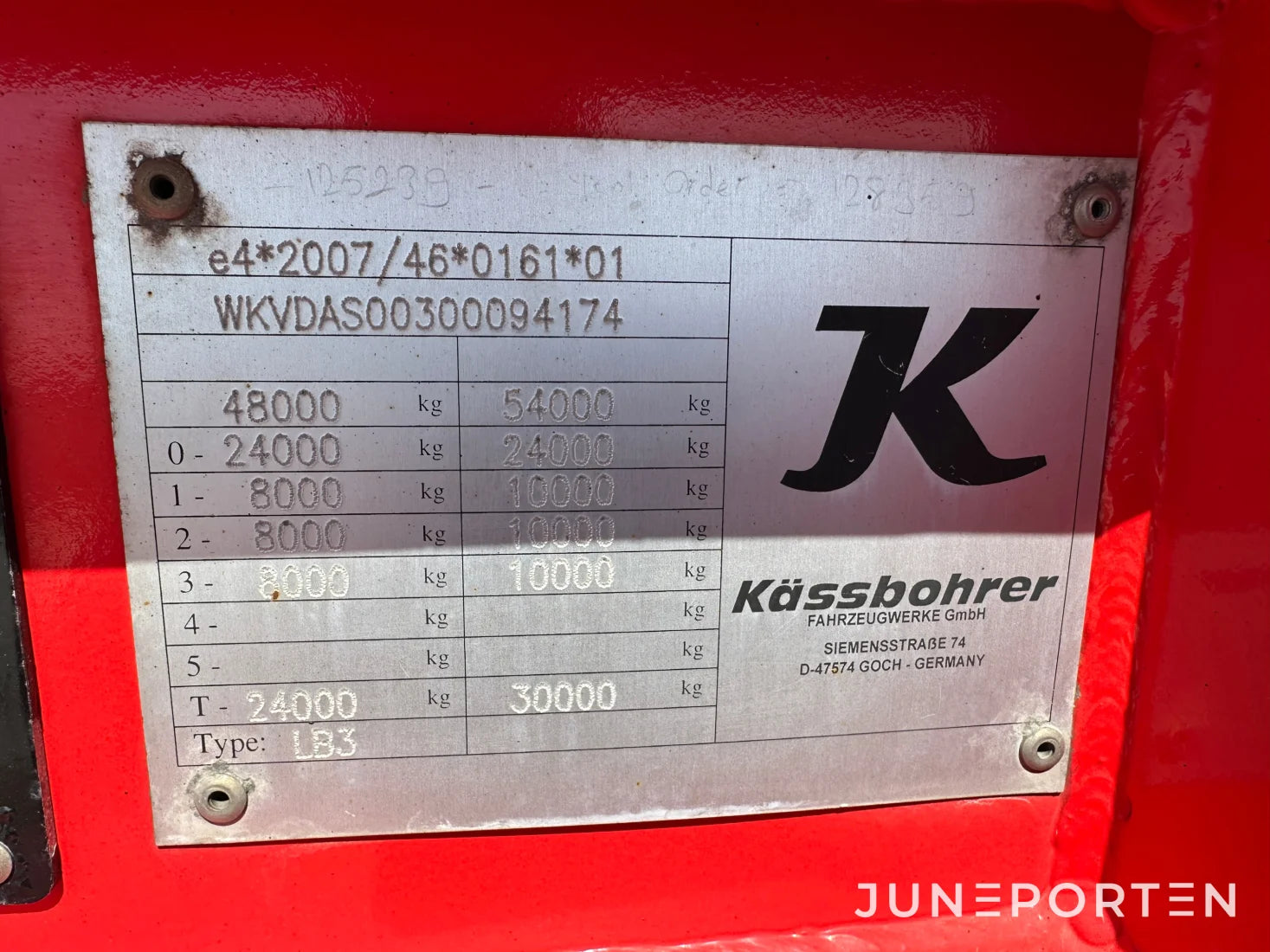 Maskintrailer Kässbohrer Lowbed